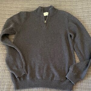 Class Club Men's Charcoal Zip-Up Sweater